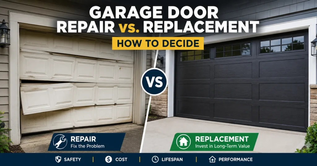 Garage Door Repair vs Replacement How to Decide